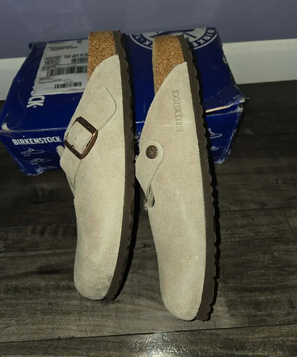 New Birkenstock Boston taupe size 43 soft footbed